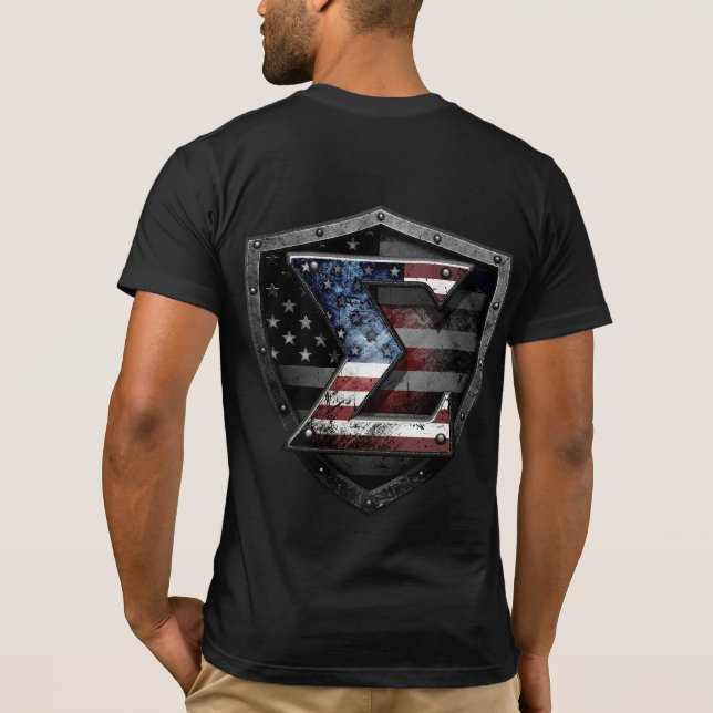 Patriotisk SIGMA Sköld T Shirt (Baksida)