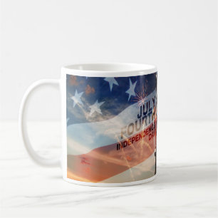 Patriotisk självständighetsdag dam frihet USA-mugg Kaffemugg