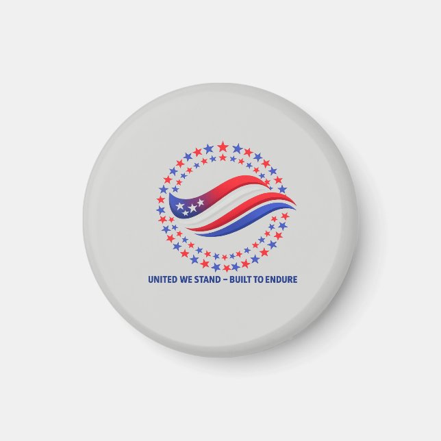 Patriotisk självständighetsdagskläder USA Stjärnor Magnet (Framsidan)