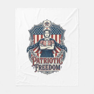 Patriotisk Sjuksköterska Vektor Grafisk T-Shirt_1 Fleecefilt