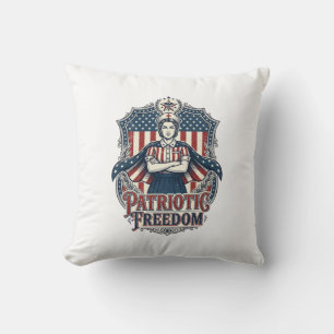 Patriotisk Sjuksköterska Vektor Grafisk T-Shirt_1 Kudde