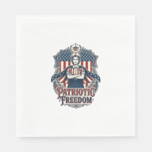 Patriotisk Sjuksköterska Vektor Grafisk T-Shirt_1 Pappersservett