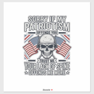 Patriotisk Skalle Vintage Gravyr Citat Vektor Des Klistermärken