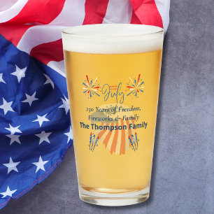 Patriotisk skallig örn Amerika 250-årsjubileum 4:e Glaskopp