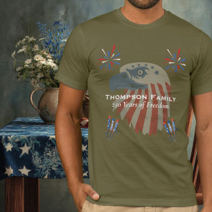 Patriotisk skallig örn Amerika 250-årsjubileum 4:e T Shirt