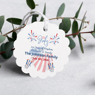 Patriotisk skallig örn Amerika 250-årsjubileum 4 j Gåvor Etiketter