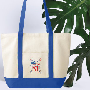 Patriotisk skallig örn Amerika 250-årsjubileum 4 j Tygkasse