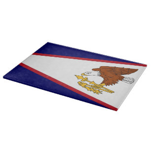 Patriotisk skärbräda med amerikansk Samoa flagga