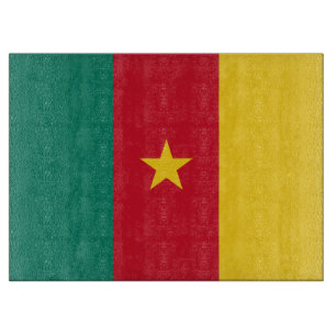 Patriotisk skärbräda med Flagga av Kamerun