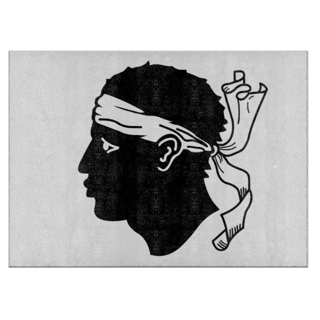 Patriotisk skärbräda med Flagga av Korsika (Framsidan)