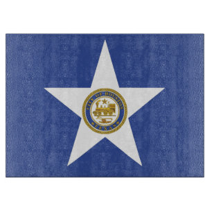 Patriotisk skärbräda med Flagga Houston