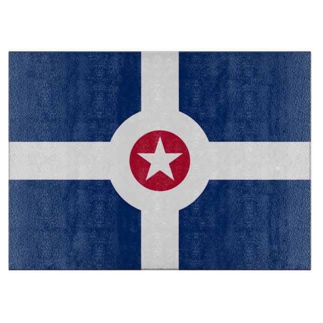 Patriotisk skärbräda med Flagga Indianapolis (Framsidan)