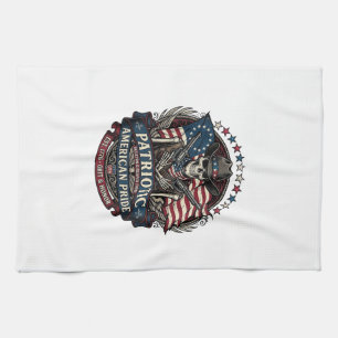 Patriotisk Skelett Cowboy Mörk Patriot Skelett &  Kökshandduk