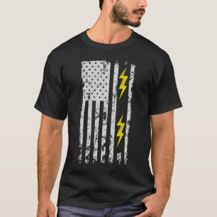 Patriotisk skjorta för elektrikerUSA-amerikanska T Shirt