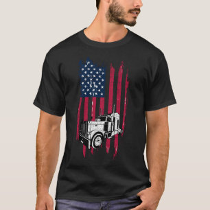 Patriotisk skjorta för lastbilsförare för USA T Shirt