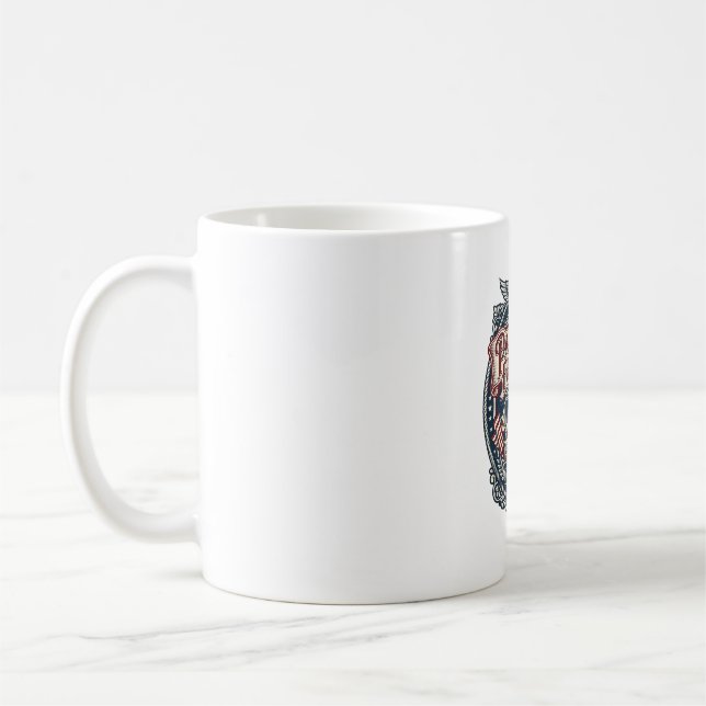 Patriotisk skolbussförare kaffemugg (Vänster)