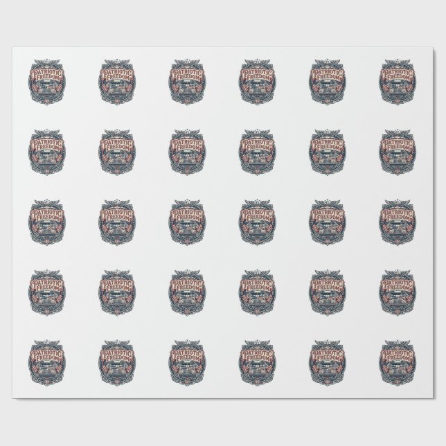 Patriotisk skolbussförare presentpapper (Platt)