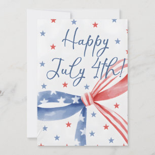 Patriotisk slinga Glad midsommar! USA:s självständ Julkort