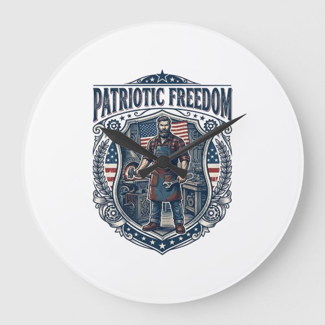 Patriotisk småföretagare stor klocka (Framsida)
