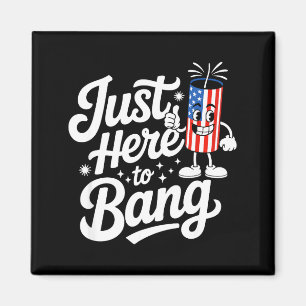 Patriotisk smällare amerikansk flagga rolig 4 juli magnet