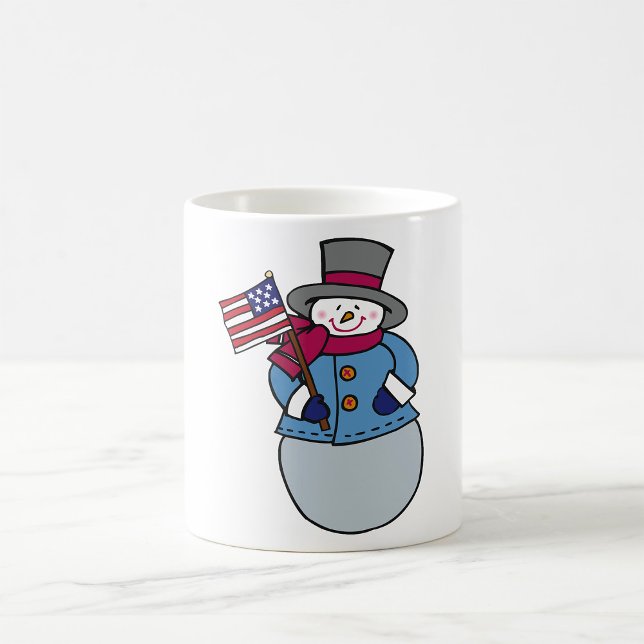 Patriotisk Snömannen Mugg (Skapare uppladdad)
