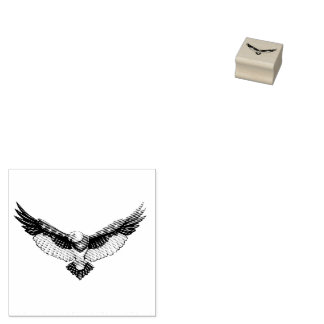 Patriotisk Soaring Eagle-grafik – Röd Vit Stämpel