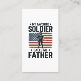 Patriotisk Soldat Pappa Vintage Vector Tröja Desi Visitkort