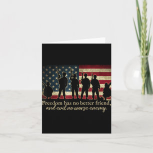 Patriotisk soldat specialstyrkor och veteraner ame kort