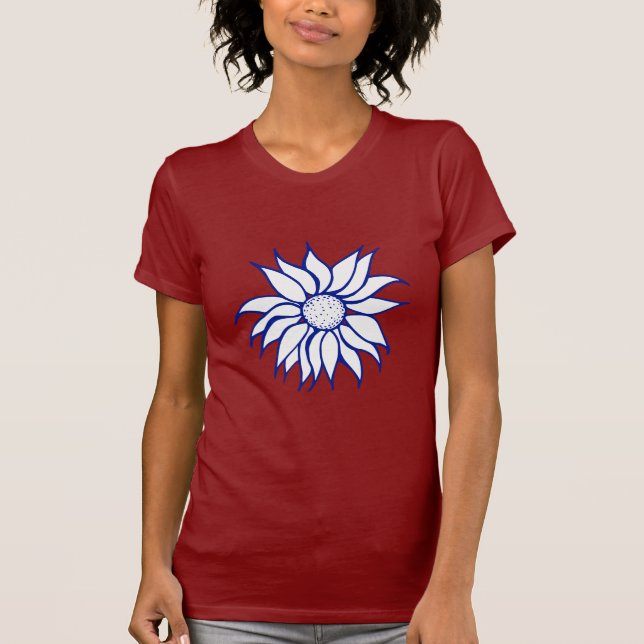 Patriotisk solros t-shirt (Framsida)