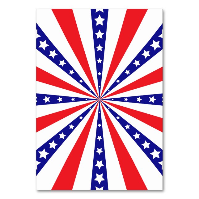 Patriotisk solstrålning bordsnummer (Framsidan)