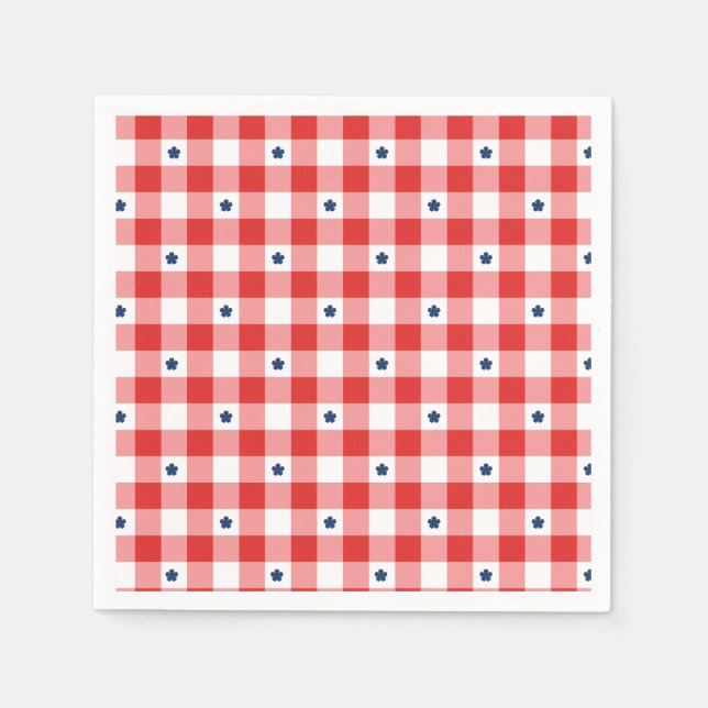 Patriotisk sommarpicknick pappersservett (Framsidan)