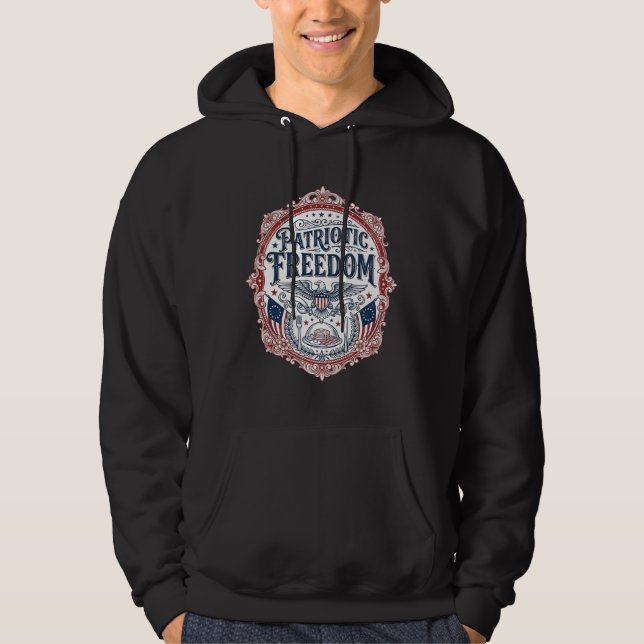 Patriotisk söndagsbrunch Vector Graphic Tee_1 Hoodie (Framsida)