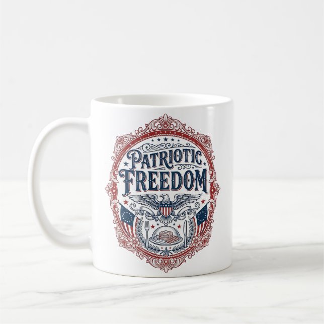 Patriotisk söndagsbrunch Vector Graphic Tee_1 Kaffemugg (Vänster)