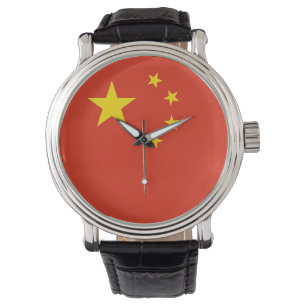 Patriotisk, speciell klocka med Flagga av China