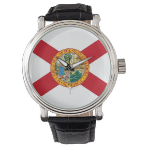 Patriotisk, speciell klocka med Flagga Florida