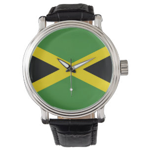 Patriotisk, speciell klocka med Flagga Jamaica