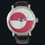 Patriotisk, speciell klocka med Grönlands Flagga<br><div class="desc">Lägg till lite grönländskt pride till stil med vår patriotiska exklusiv som visar Grönlands flagga! Denna klocka är mycket detaljerad och är mer än bara en tidspunkt. Den är en firande av Grönlands kulturarv och kulturella pride. Den eleganta designen visar tydligt den ikoniska grönländska flagga, skapar denna klocka ett unikt...</div>