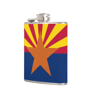 Patriotisk, speciell kolv med Arizona Statlig flag Fickplunta