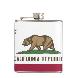 Patriotisk, speciell kolv med Kalifornien flagga Fickplunta