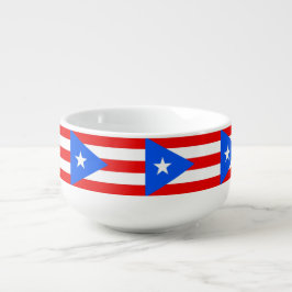 Patriotisk, speciell soppmug - Puerto Rico Flagga Soppmugg