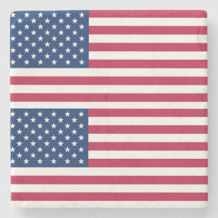 Patriotisk, speciell sten underlägg med Flagga USA