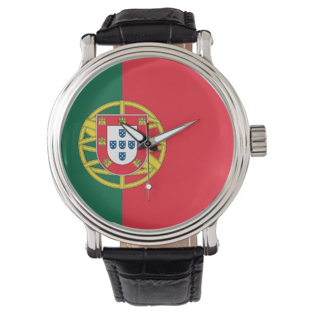 Patriotisk, speciell vakt med Flagga av Portugal Armbandsur (Framsida)