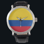 Patriotisk, speciell vakt med Flagga i Colombia Armbandsur<br><div class="desc">Lägg lite colombianskt pride till dina tillbehör med vår exklusiv handklocka med flagga Colombia! Den här handklockan, som är uppgjord med stor noggrannhet, är mer än bara en funktionell tidspunkt. Den är en firande av Colombias kulturella identitet och pulserande anda. Elegantens utformning visningar på ett framträdande sätt den colombianska flagga...</div>