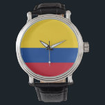 Patriotisk, speciell vakt med Flagga i Colombia Armbandsur<br><div class="desc">Lägg lite colombianskt pride till dina tillbehör med vår exklusiv handklocka med flagga Colombia! Den här handklockan, som är uppgjord med stor noggrannhet, är mer än bara en funktionell tidspunkt. Den är en firande av Colombias kulturella identitet och pulserande anda. Elegantens utformning visningar på ett framträdande sätt den colombianska flagga...</div>
