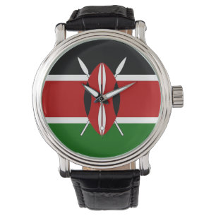 Patriotisk, speciell vakt med Flagga i Kenya Armbandsur