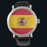 Patriotisk, speciell vakt med Flagga i Spanien Armbandsur<br><div class="desc">Behålla med ett litet pride med vår snyggt hand som bevakar flagga Spanien! Den här elegantens handklocka visar den brinnande spanska flagga vid dess ansikte och erbjuder ett djärvt men raffinerat sätt att fira Spaniens rik- och kulturarv. Utformningen balanserar perfekt funktionaliteten och stil, skapar den som ett utmärkt tillbehör för...</div>