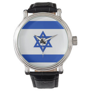 Patriotisk, speciell vakt med Flagga Israel Armbandsur