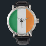 Patriotisk, speciell vakt med Flagga på Irland Armbandsur<br><div class="desc">Vi presenterar vår framstående armur med Irlands berömda flagga, designad att slå samman tidlös stil med det nationella pridet vid varje tillfälle! Denna klocka, som med stor noggrannhet och noggrannhet har visat den irländska flagga ideokoniska trifärgsutformning, som symboliserar Irlands rik och kulturella betydelse. De eleganta visningarna grönt, vit och orange,...</div>