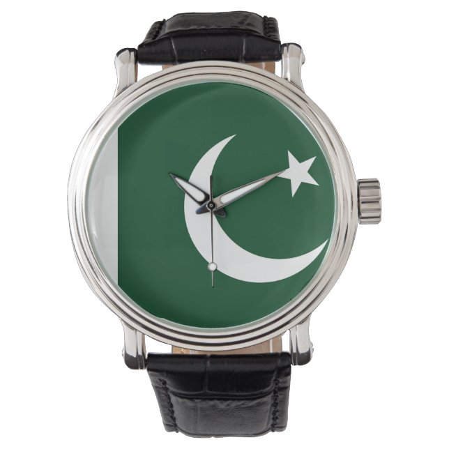 Patriotisk, speciell vakt med Flagga Pakistan Armbandsur (Framsida)