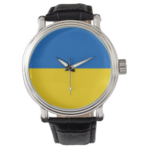 Patriotisk, speciell vakt med Flagga Ukraina Armbandsur
